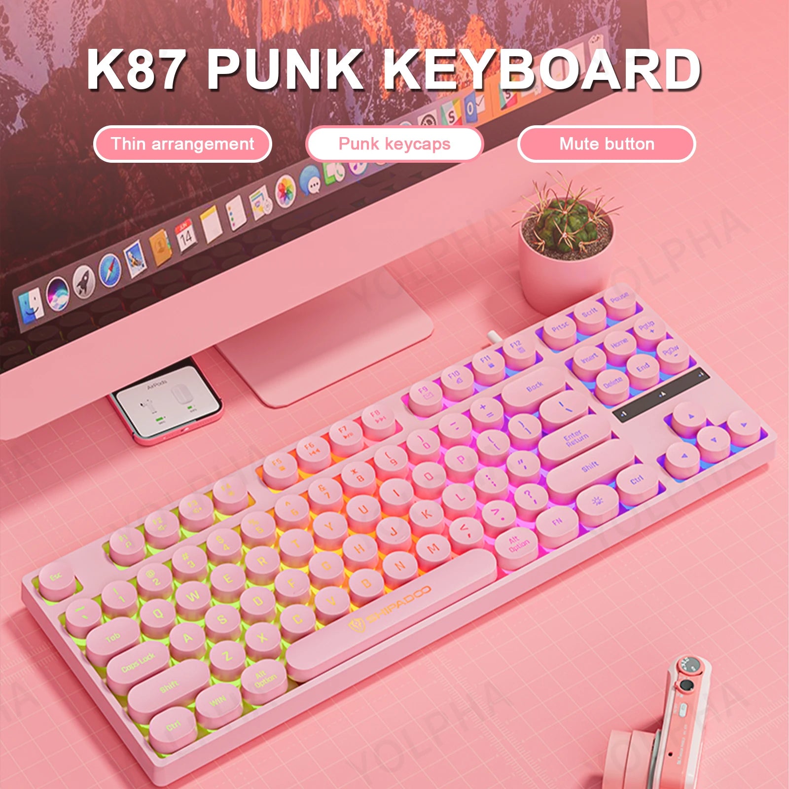 Quiet Typing  RGB  Gaming Keyboard