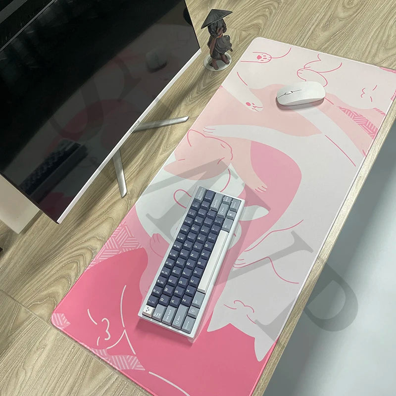 Pink Cat XXL MOUSEPAD