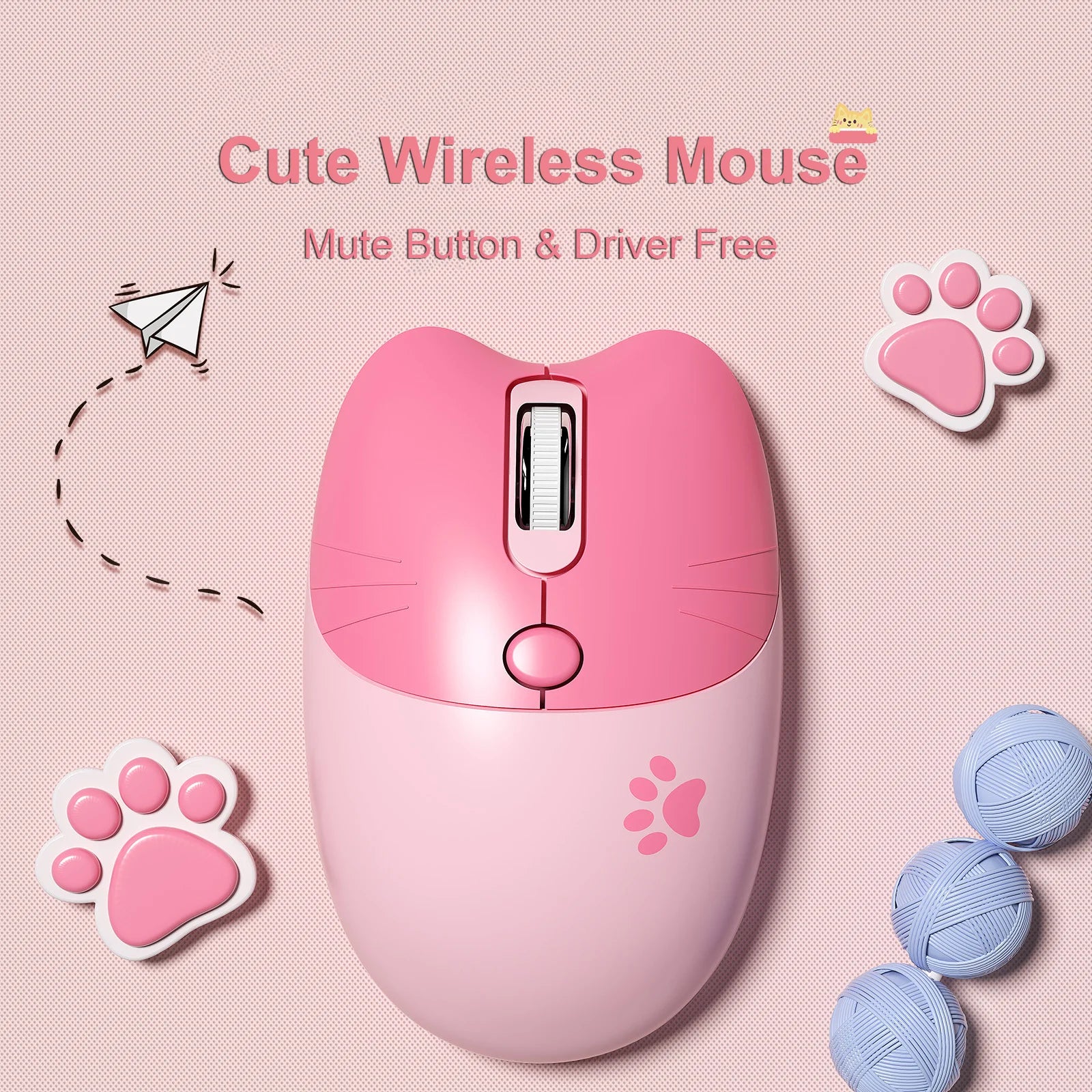 Wireless Cute Meow Mouse